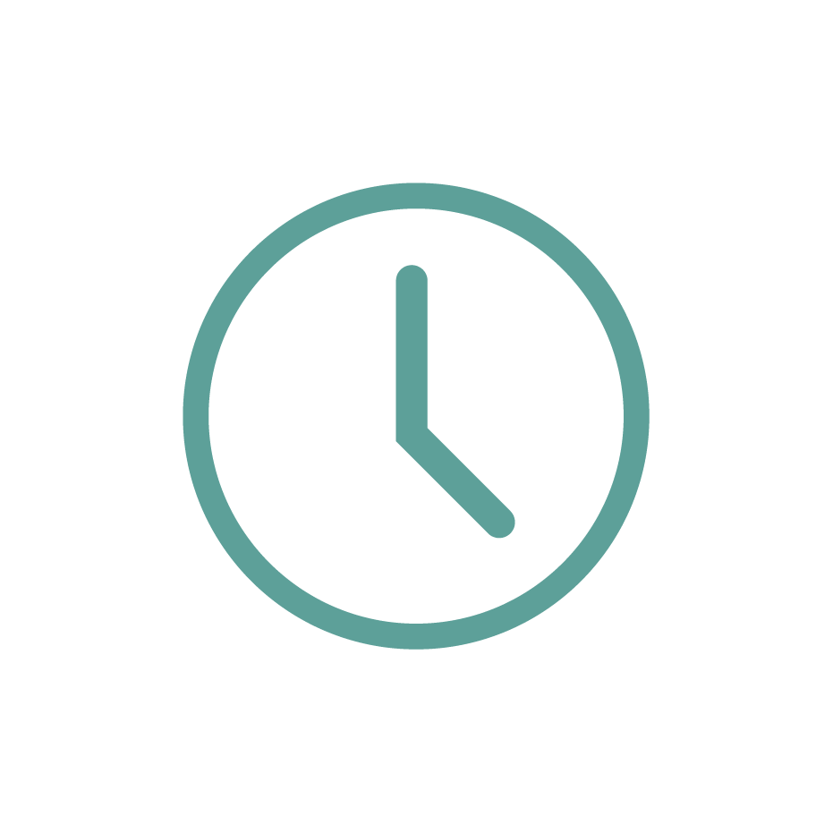A digital illustration of a clock showing 3:00.
