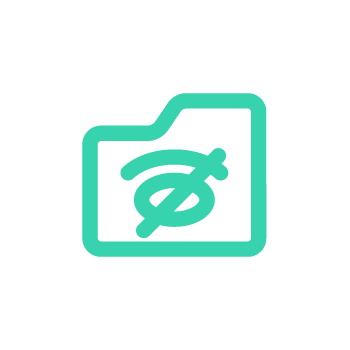 Icon of a folder with a dollar sign and a slash through it, indicating no money or budget.