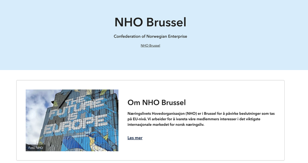 NHO Brussel kontor
