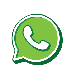 Logotipo de WhatsApp con fondo negro.