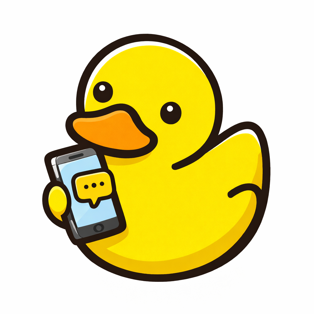 mascota de patito world respondiendo mensajes y ayudando con información de viajes y eventos