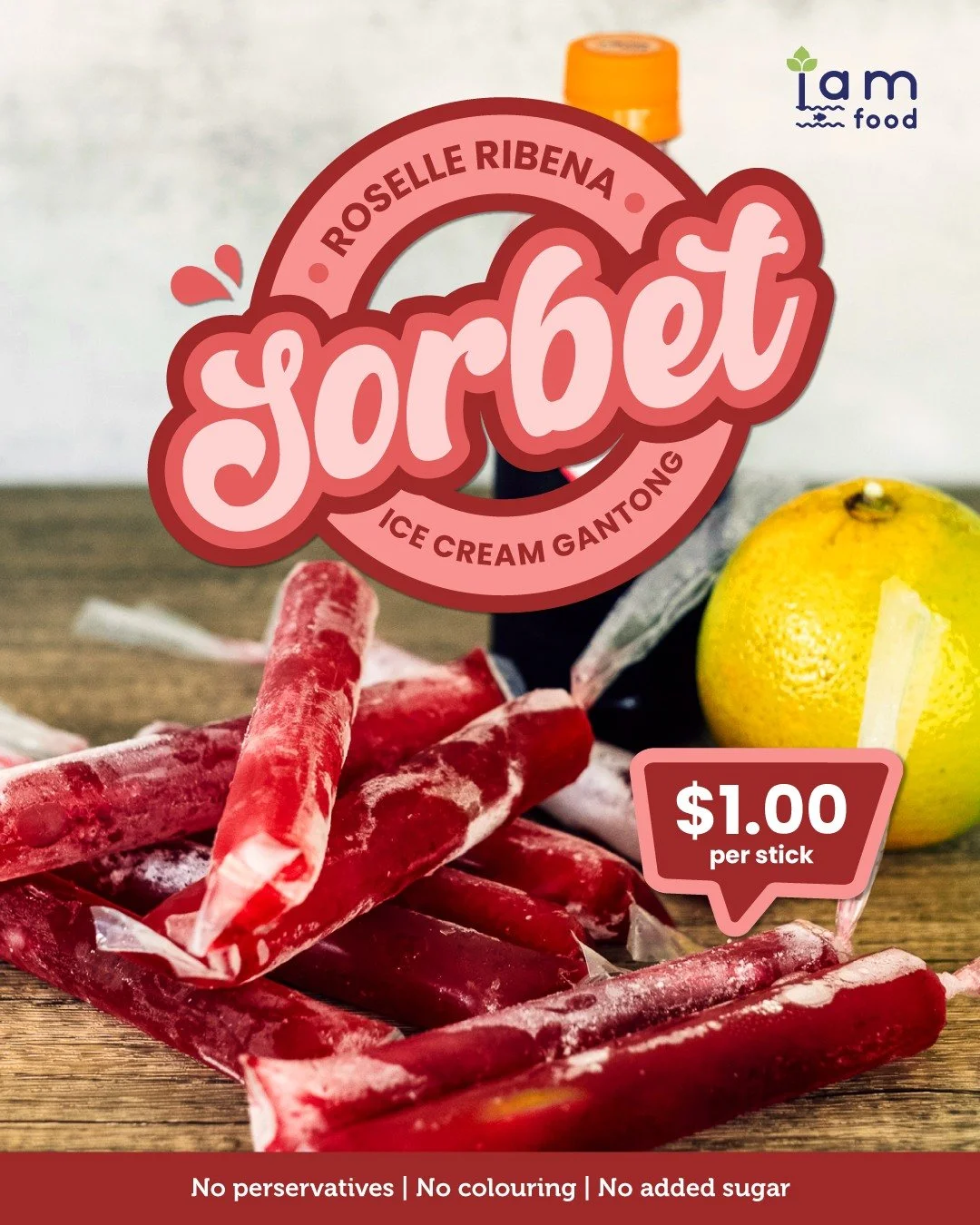 Roselle Ribena Sorbet