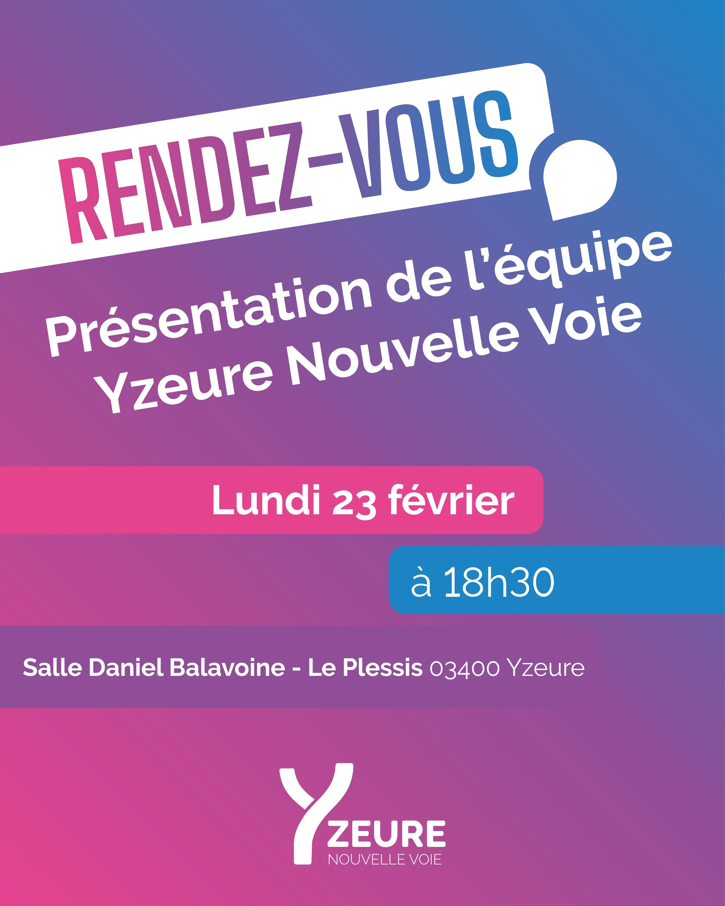 Présentation de l’équipe Yzeure Nouvelle Voie