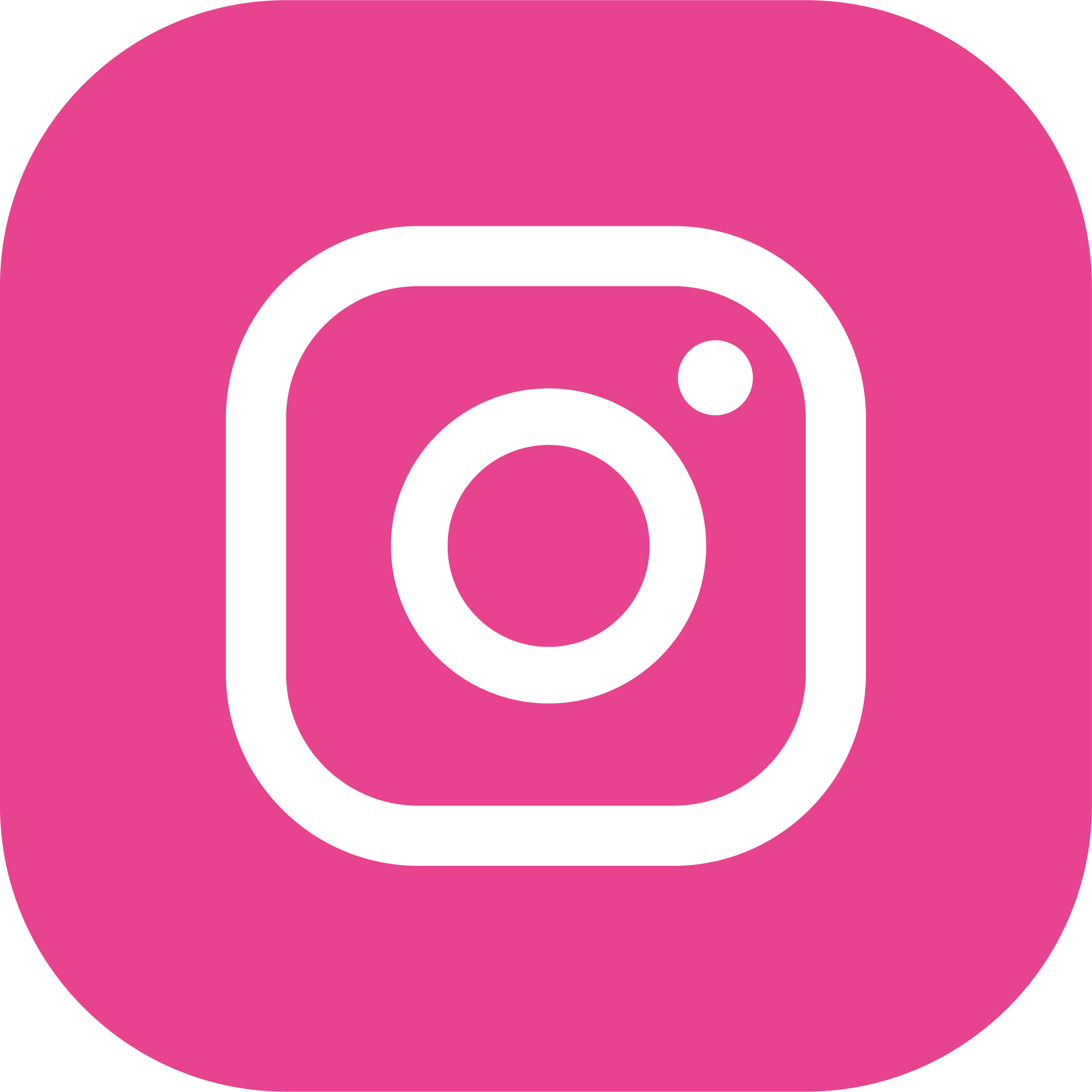 Logo de l'application Instagram avec un fond rose