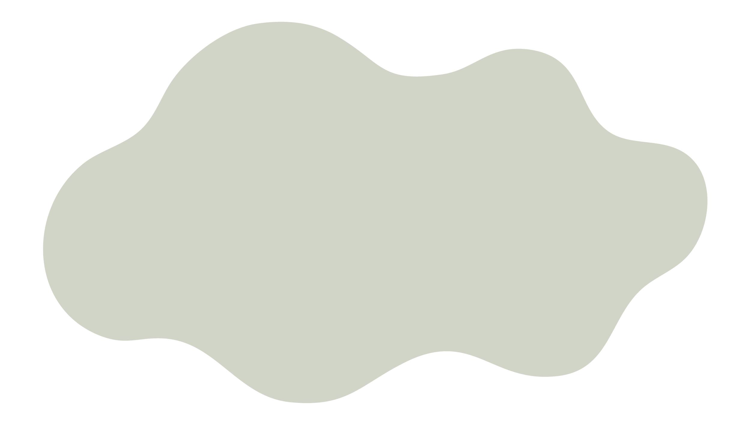 An abstract, irregular, blob-shaped design in light gray color on a black background.