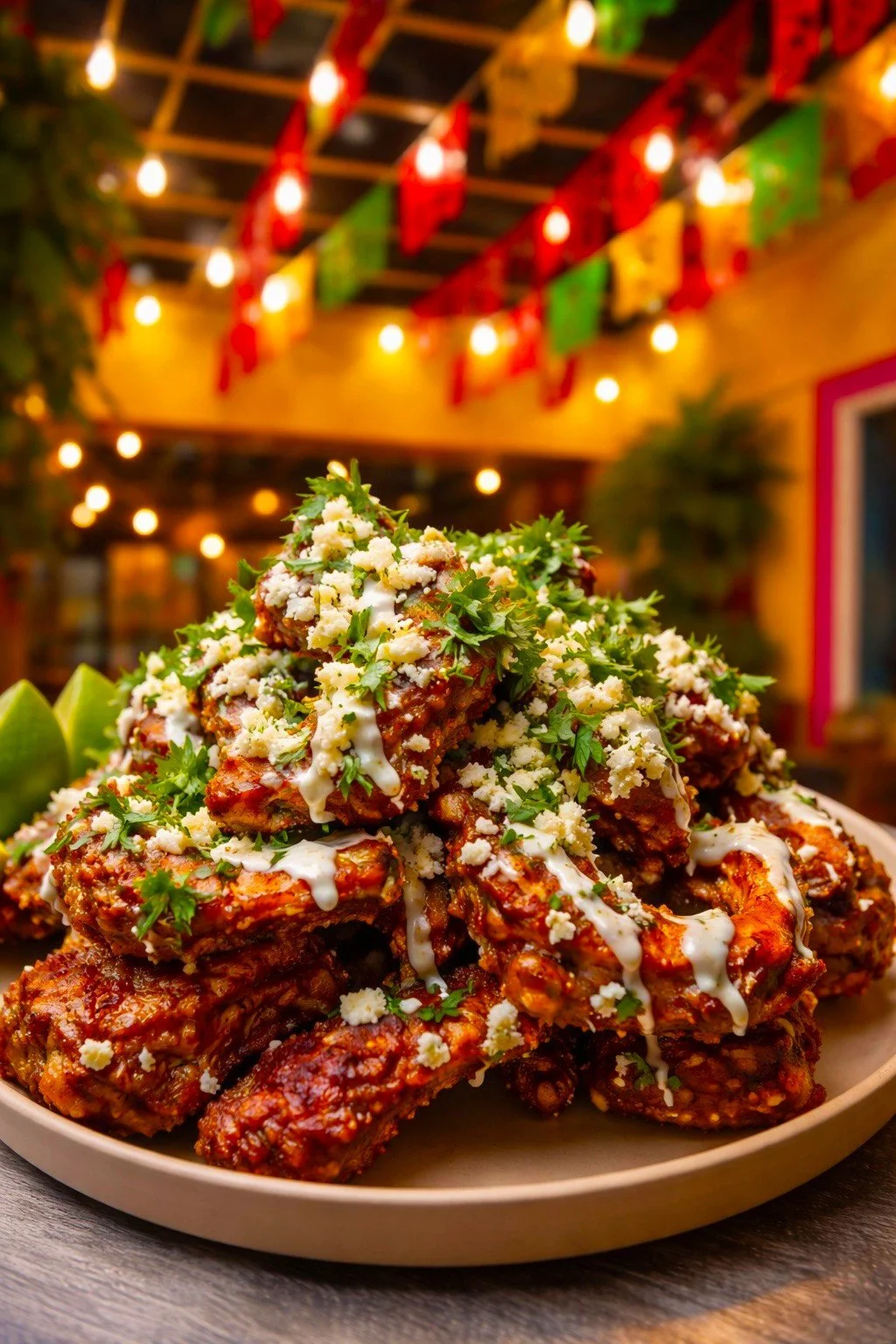 "Have you tasted the fiery thrill of our Lula wings? So crispy, so spicy, so irresistible, you'll be caught cleaning your plate! Whether you're flying solo or bringing the party, we've got you covered!"