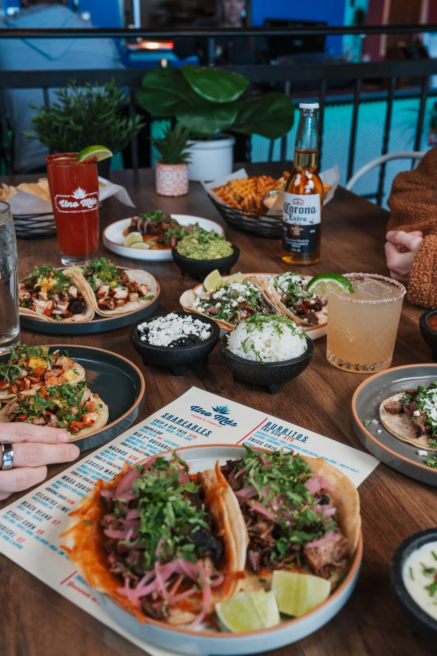 "Friday vibes! Food, fun, and cheers to conquering the week! Let's celebrate!"