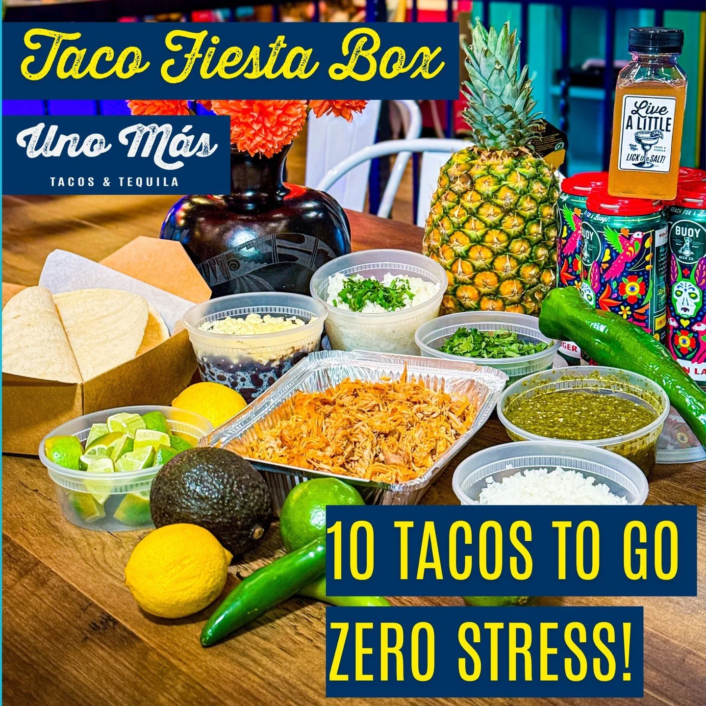 "Get game-day ready with Uno Mas! Order online and pick up the ultimate team: Tacos, sides, and to-go margaritas. Score big by adding a Trio to your lineup. Be the MVP of hosting or the all-star guest!"
unomastacoshop.com