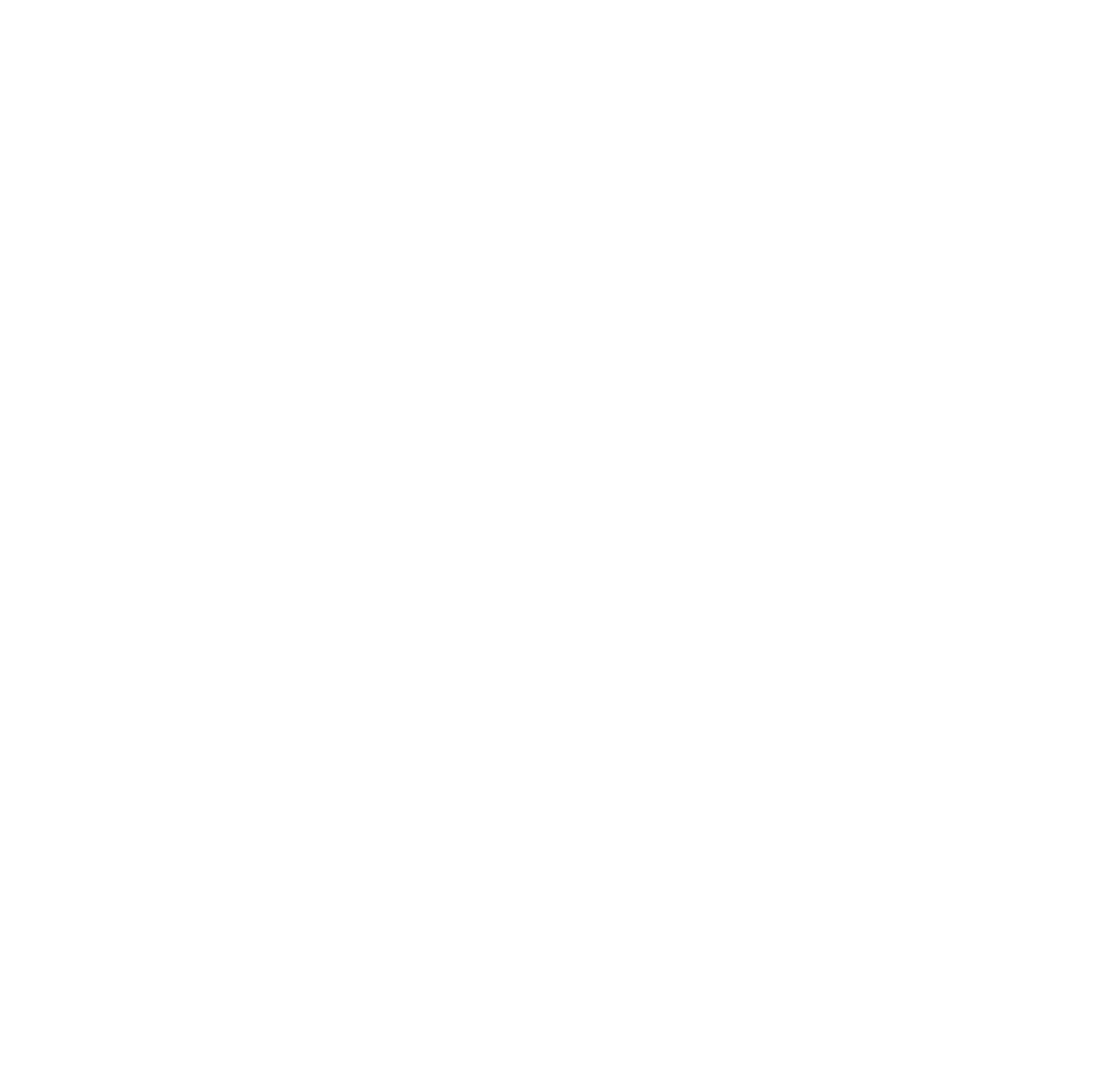 White outlined phone receiver icon on black background.
