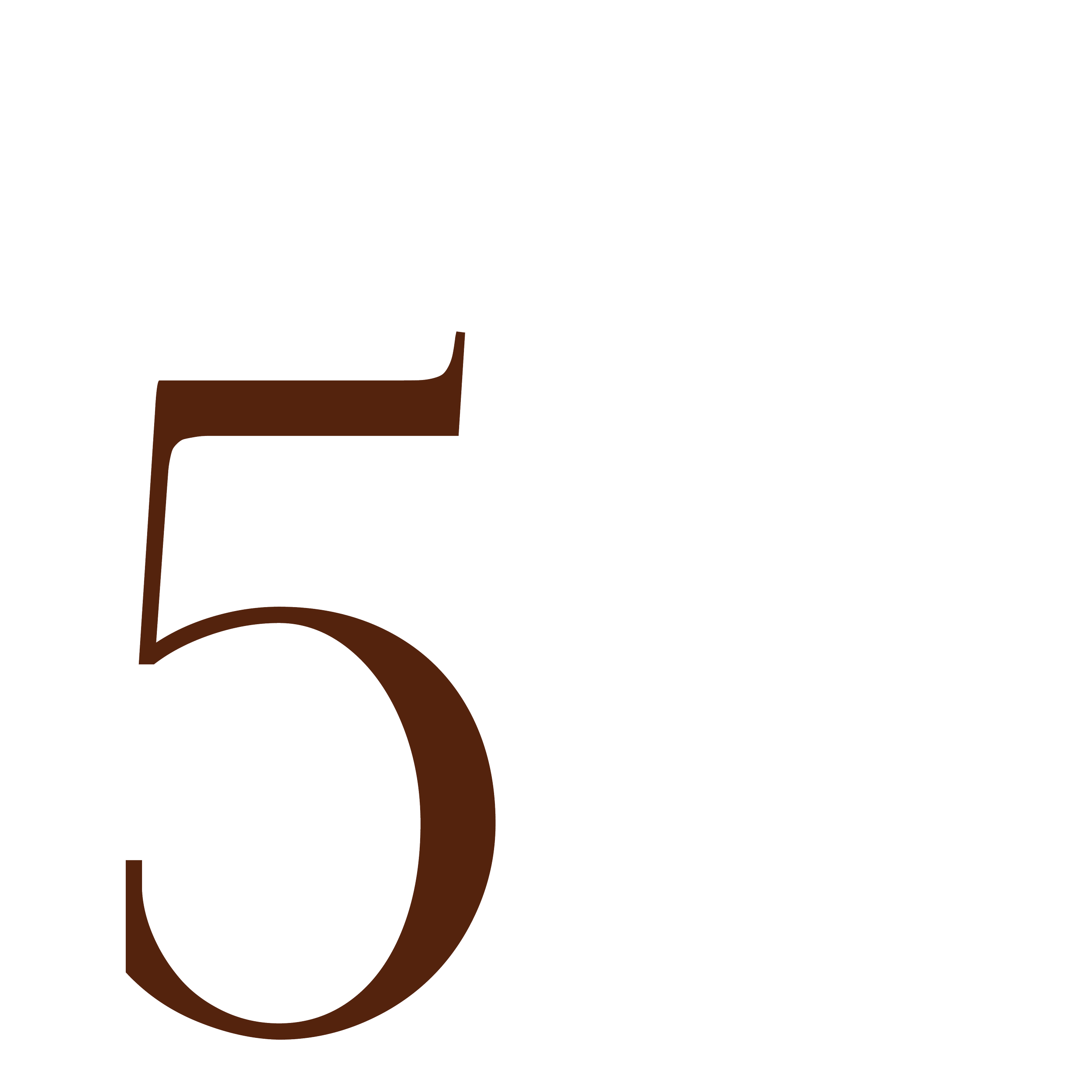 Graphic design featuring a large brown number 5 with a small black hand holding up a black finger. The graphic promotes the phrase 'Number 5' with a list of qualities associated with it.