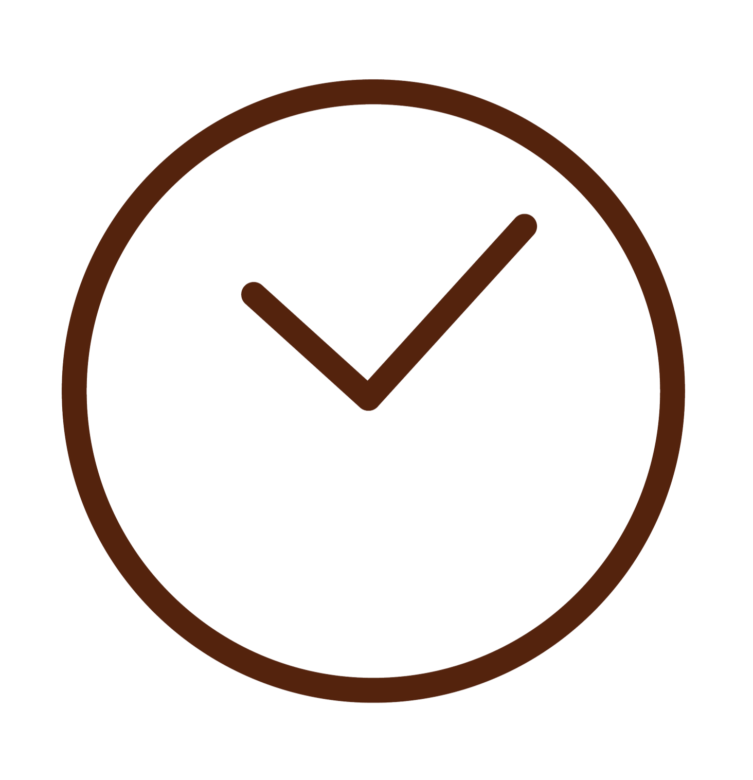 Brown clock showing the time as 10:10.