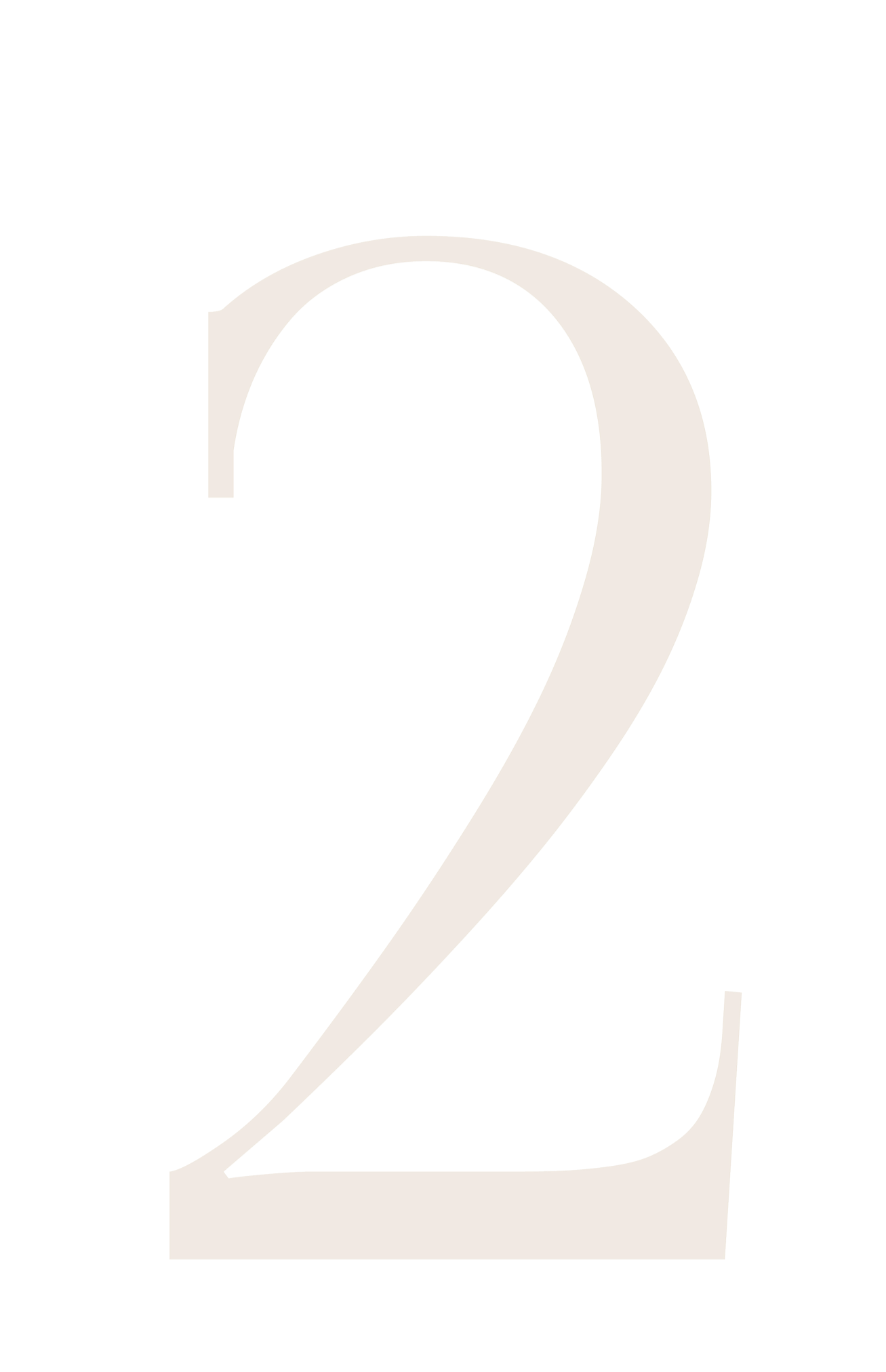 Large gray number 2 on a black background.