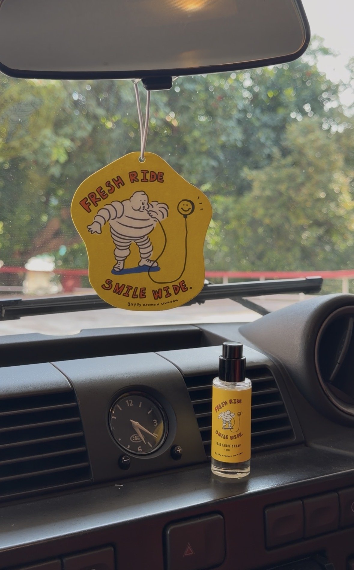 "FRESH RIDE. SMILE WIDE." Air Freshener Set