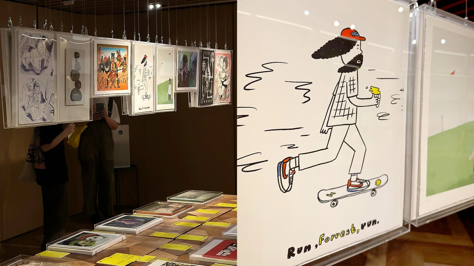 I have created an artwork inspired by my all-time favorite movie, Forrest Gump. In this piece, I reimagine the character continuing his iconic marathon on a skateboard instead of running. Through this, I aim to convey the message that everyone has th