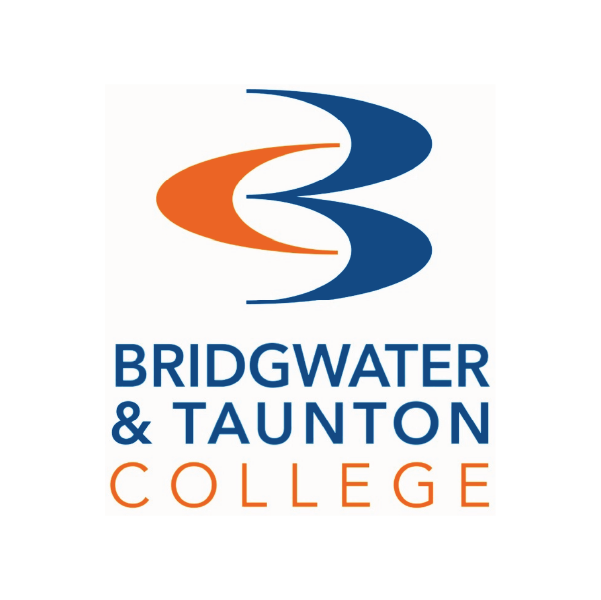 Logo of Bridgwater & Taunton College with stylized 'B' and 'T' in blue and orange colors and the college name below.