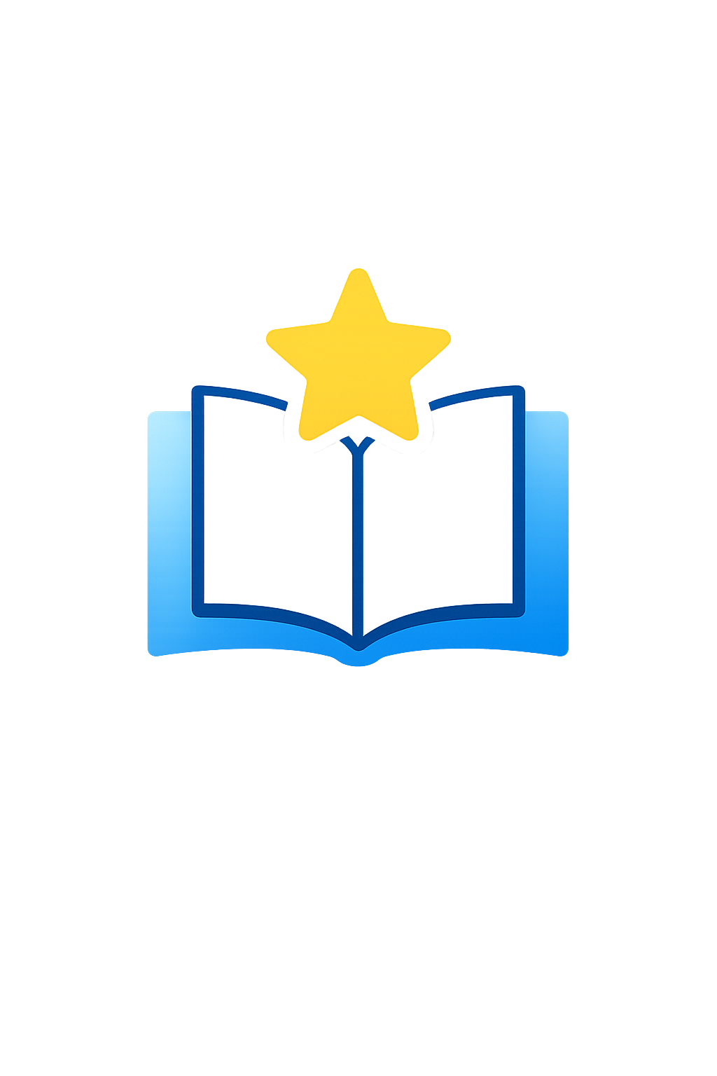 Open book with a star icon representing authentic Montessori education and child-led learning.