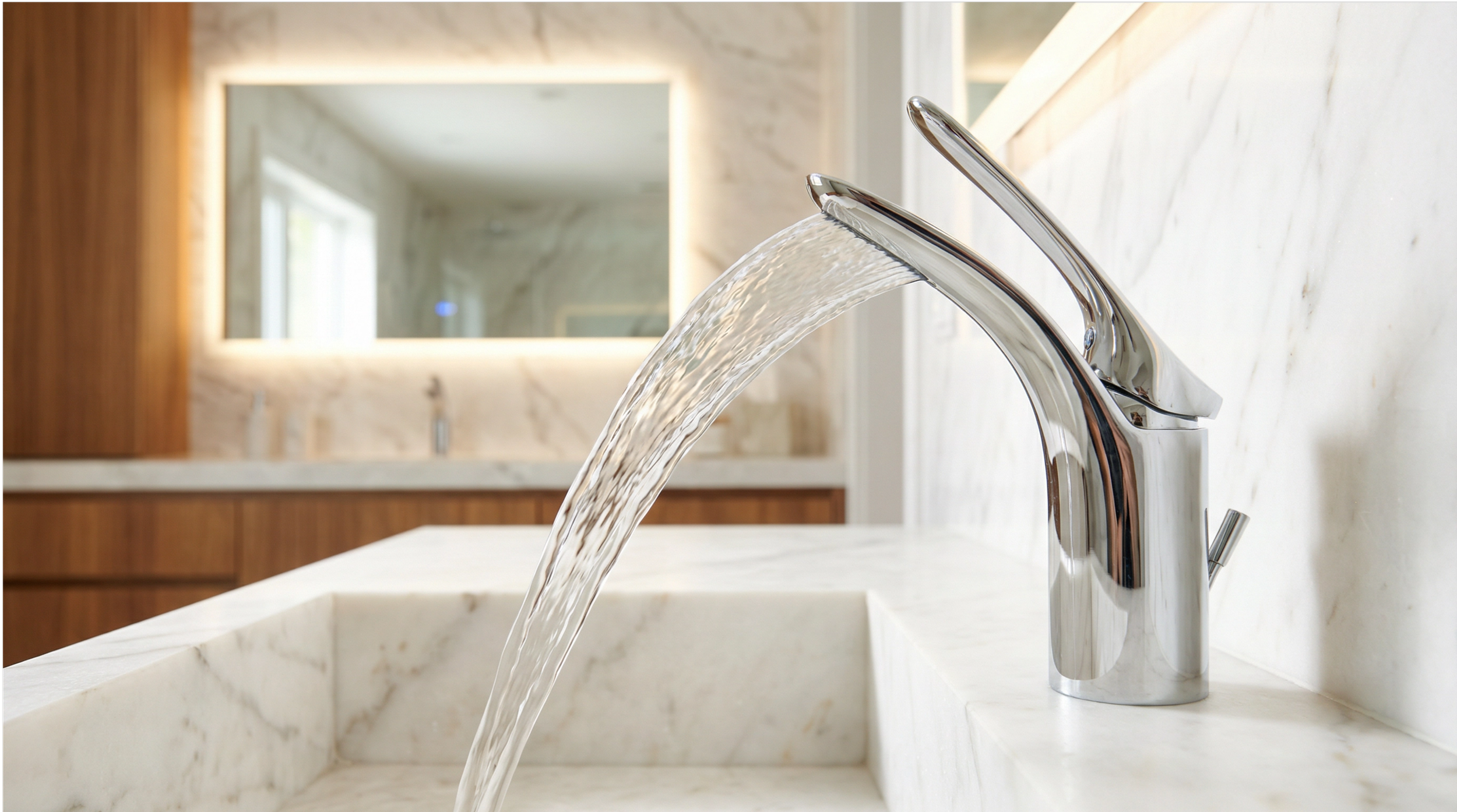 Kraan installatie Amsterdam, waterbesparende kraan, marmeren wastafel, loodgieterswerk Amsterdam, sanitair reparatie Amsterdam