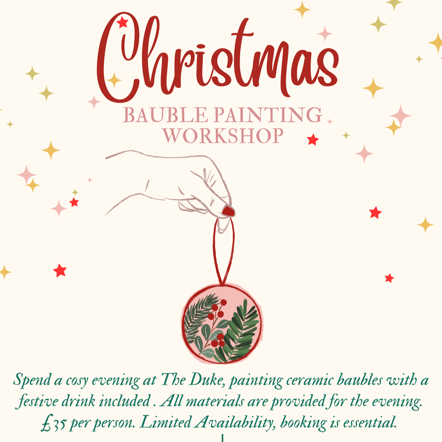 Festive Bauble Painting Workshop 2nd December 2026