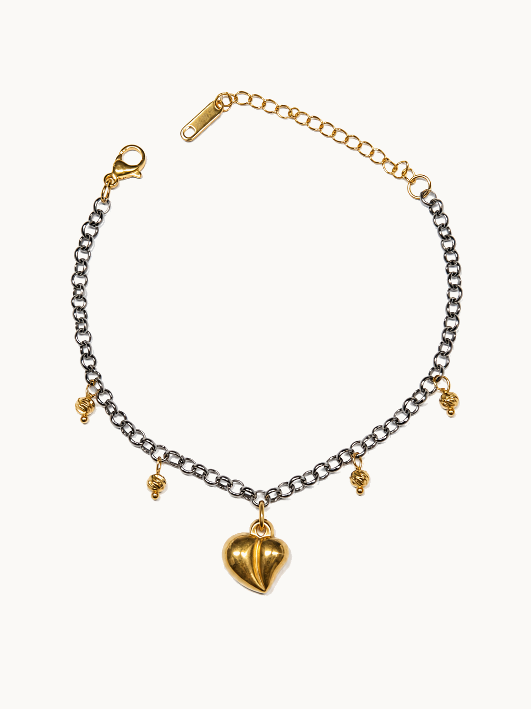 Two-Tone Heart Charm