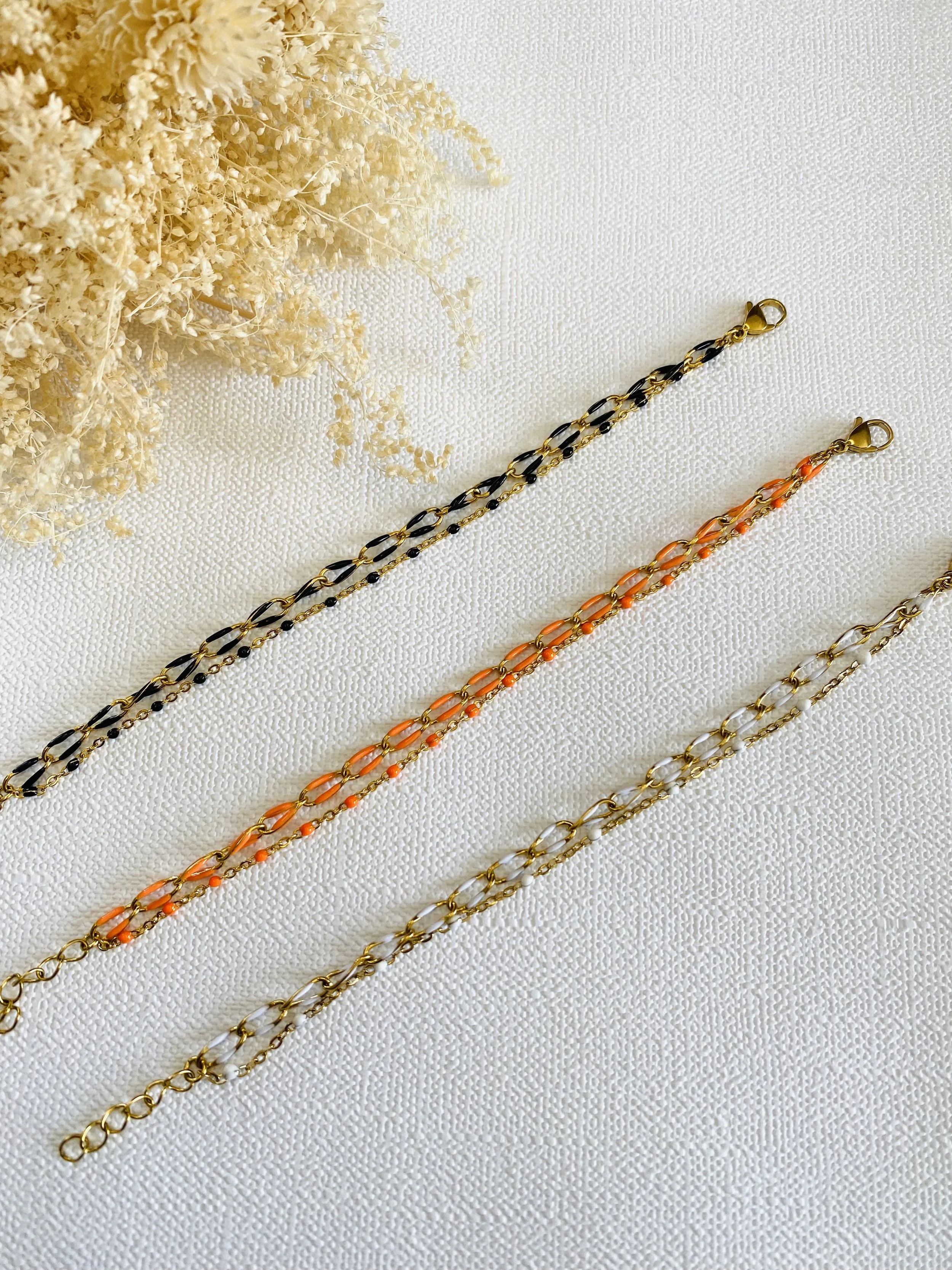 Bracelet double chaine Ava