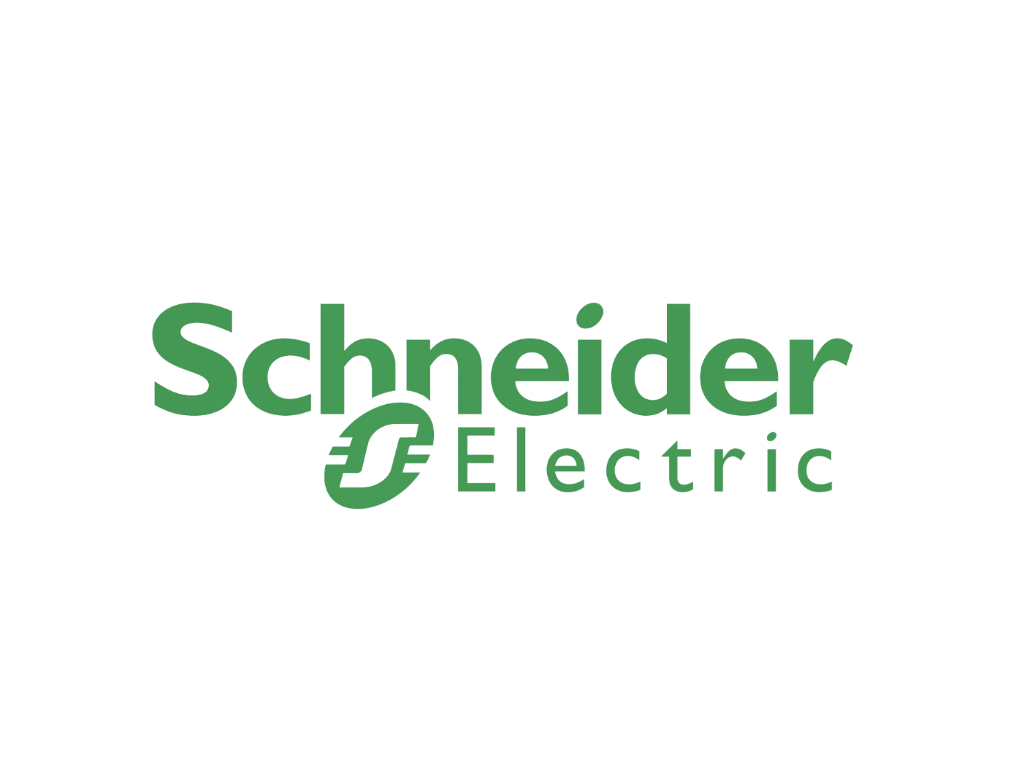 Schneider Electric logo in green with the company name and a stylized 'S' symbol.
