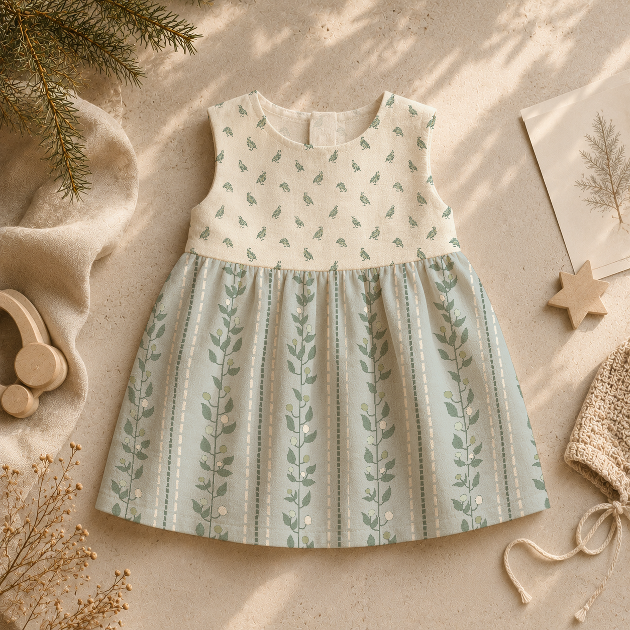 floral stripes_green dust blue_LittleByLittle.png