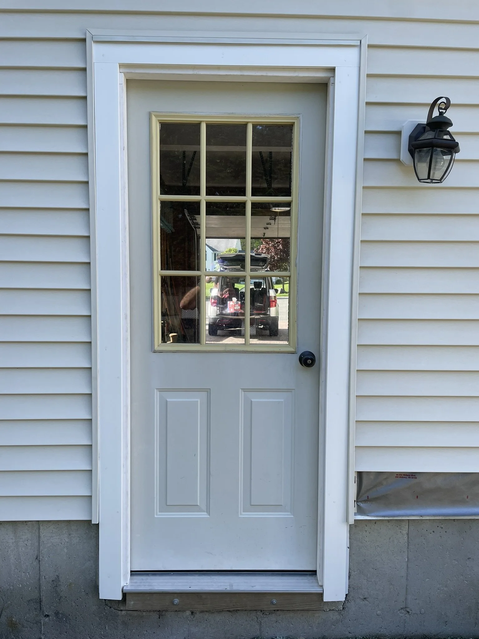 Door Frame Replacement: This project required reconstructing the frame and threshold for an exterior door, re-using the existing steel door.