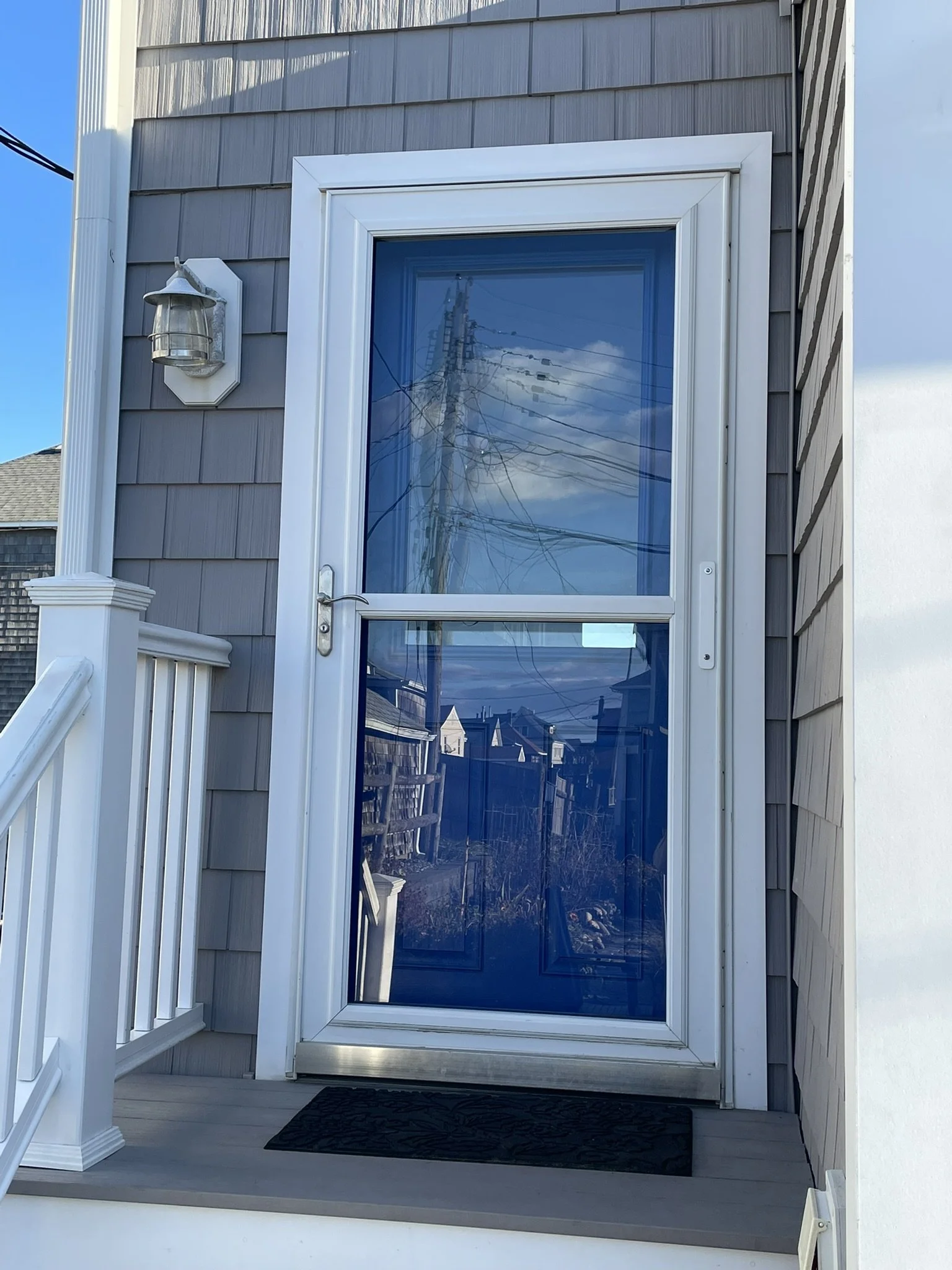 This pre-existing Anderson storm had to be reversed to withstand the high winds coming off the ocean in winter. 