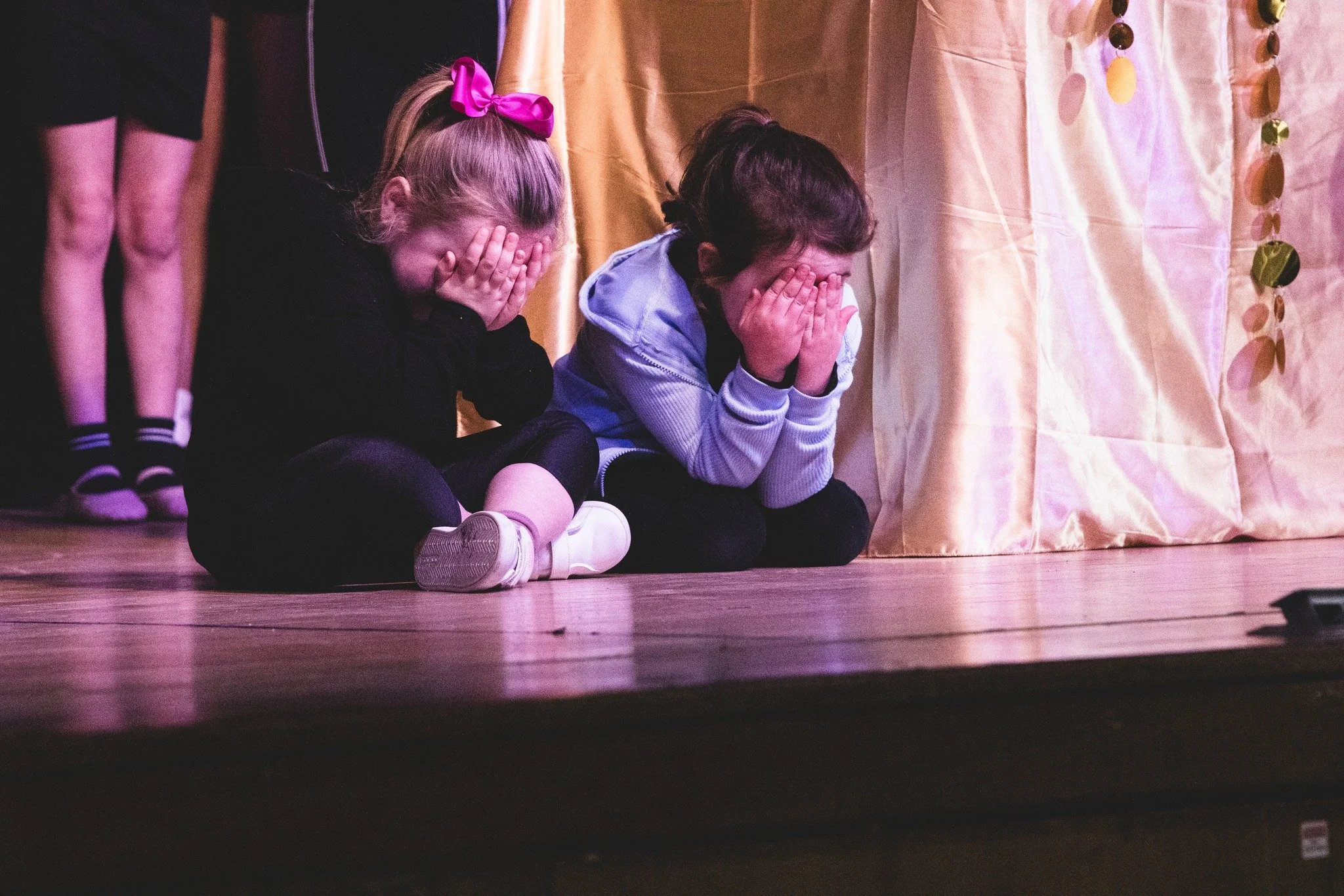 Us hiding because we dont want to give too much away 🙈👀

Spot a sneaky peak of some of our set for 'I wish...'
Feeling the magic! 2 days to go 🤩
_________________________________________
You'll have to grab a ticket to see more... ➡️
https://enpoi