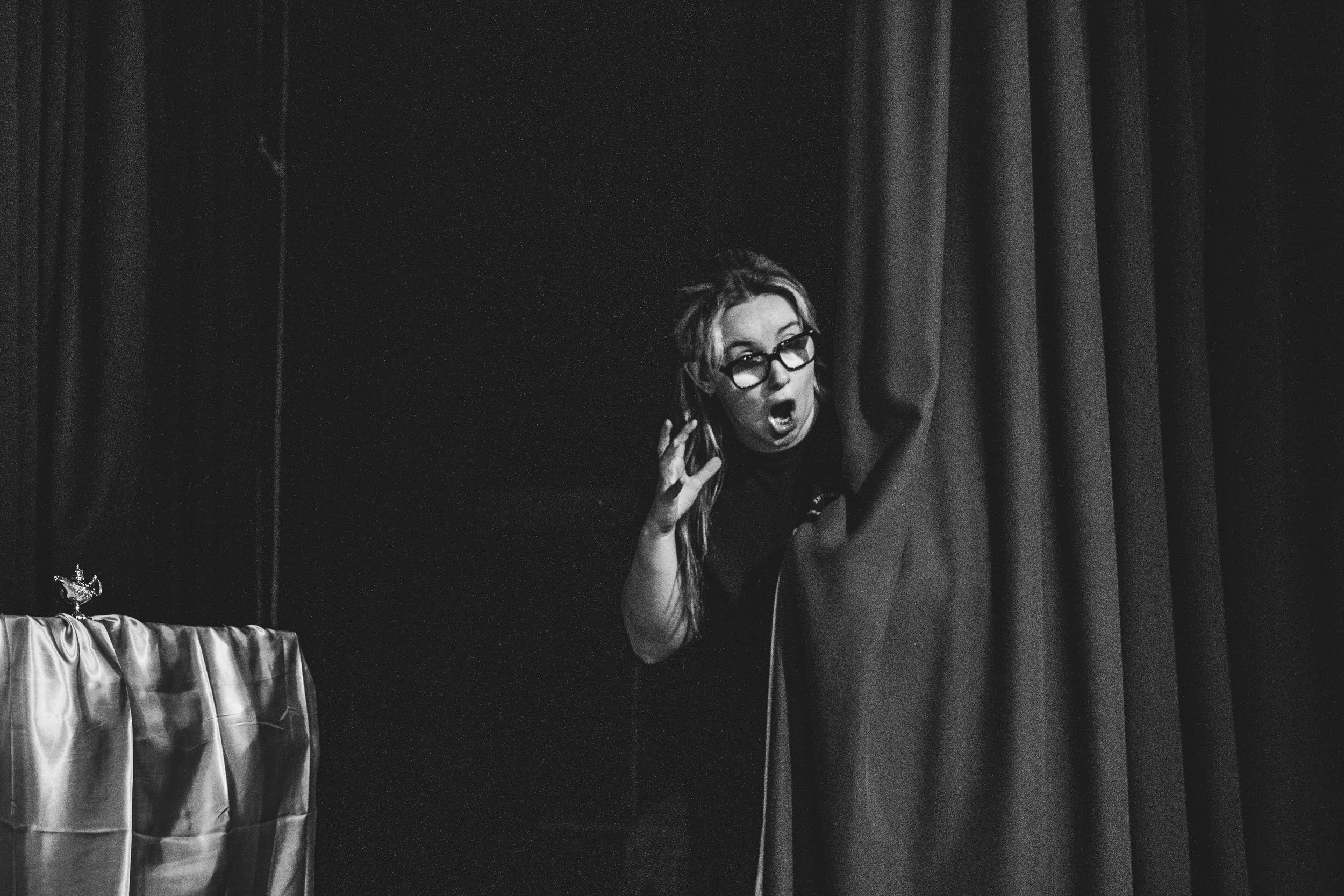 Miss Holly during stage rehearsals for our yearly musical at EPSOD 