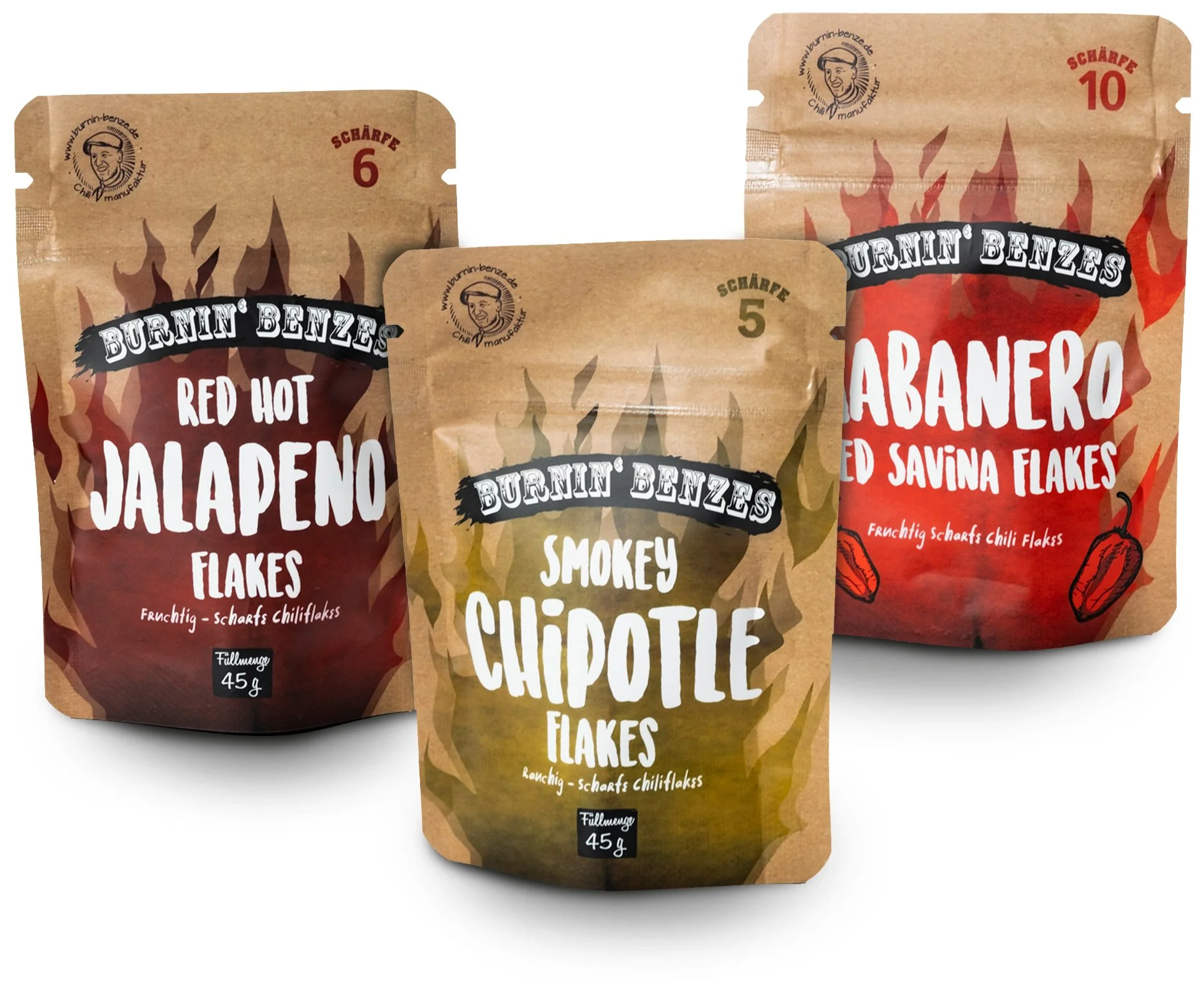 Packaging Design für Burnin Benzes Gewürzbeutel