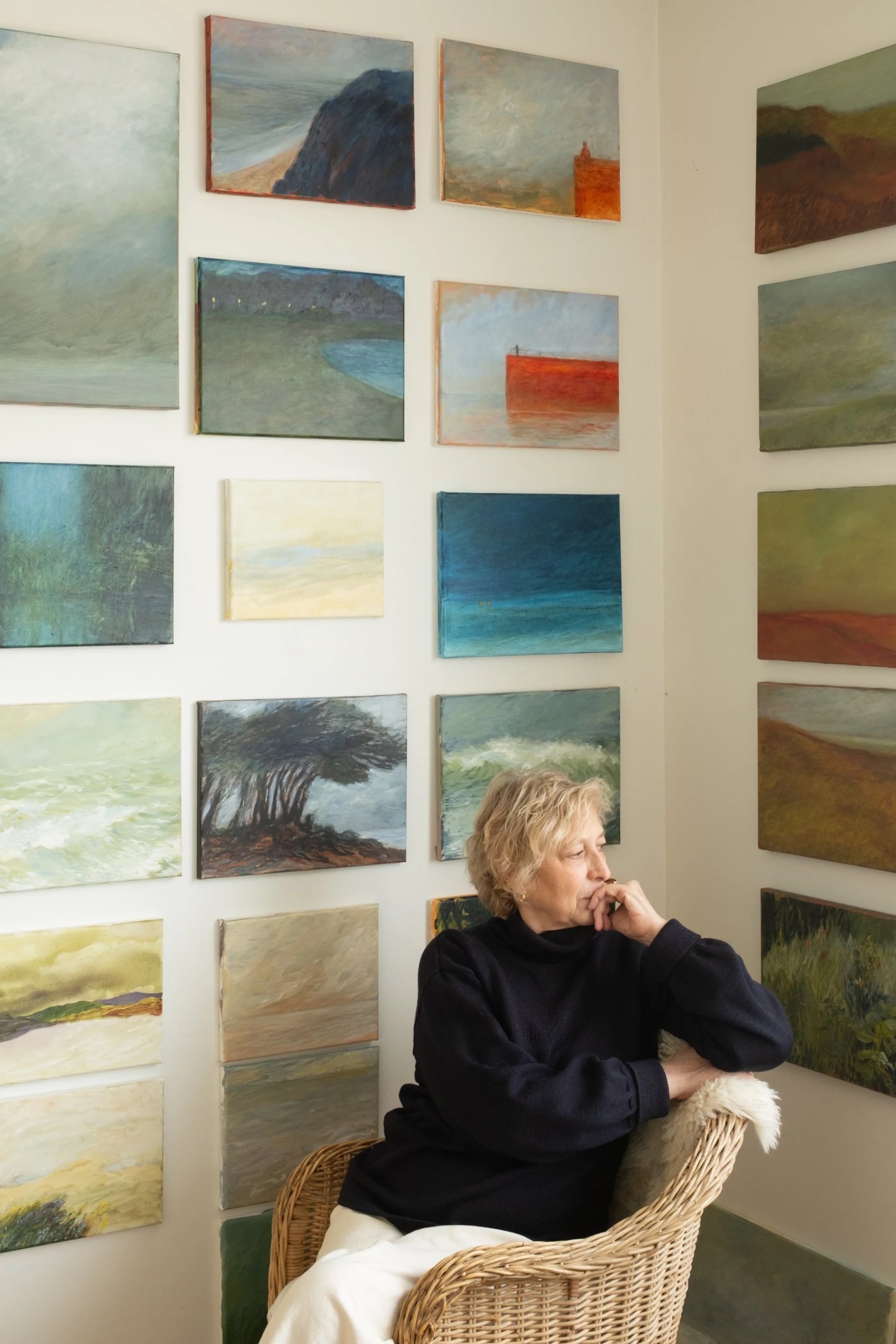 Chantal Chapelle in front of her own work