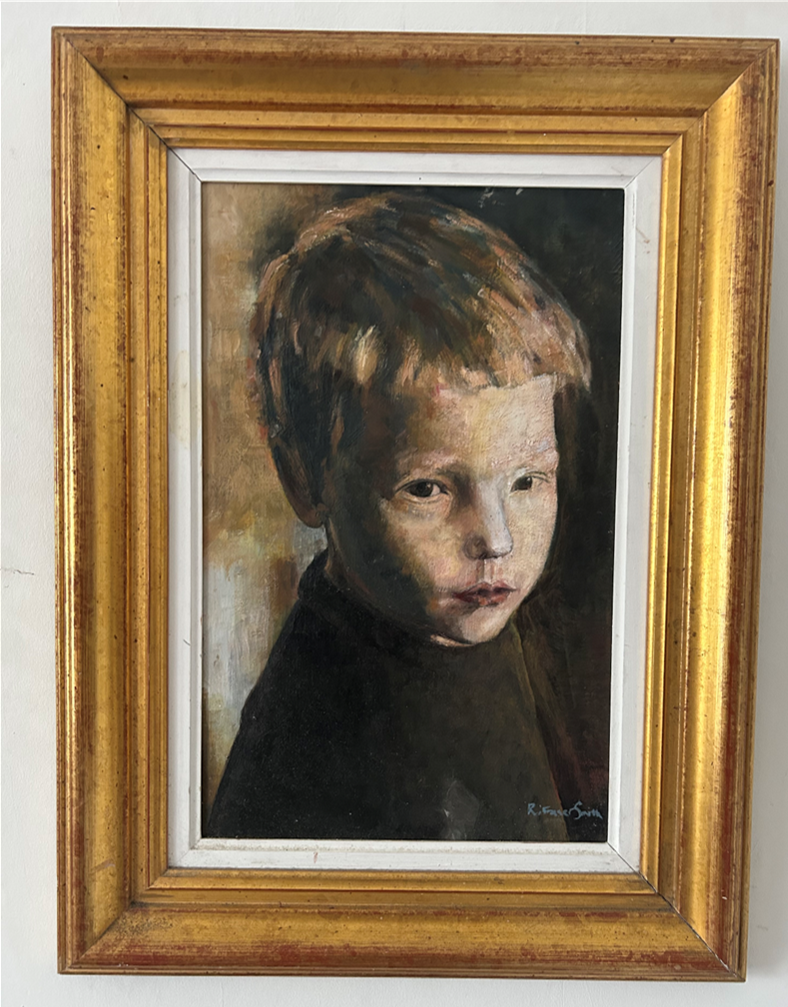 Portrait of Euan Age 4 in Oil