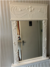 Art Nouveau mini overmantle mirror