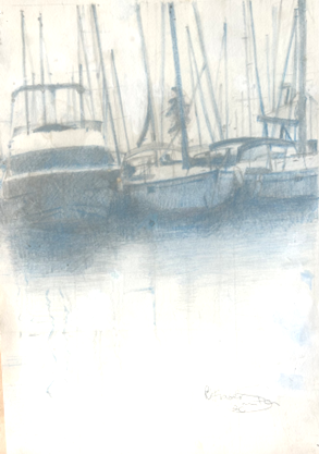Sketch for Yaughts at St Raphael