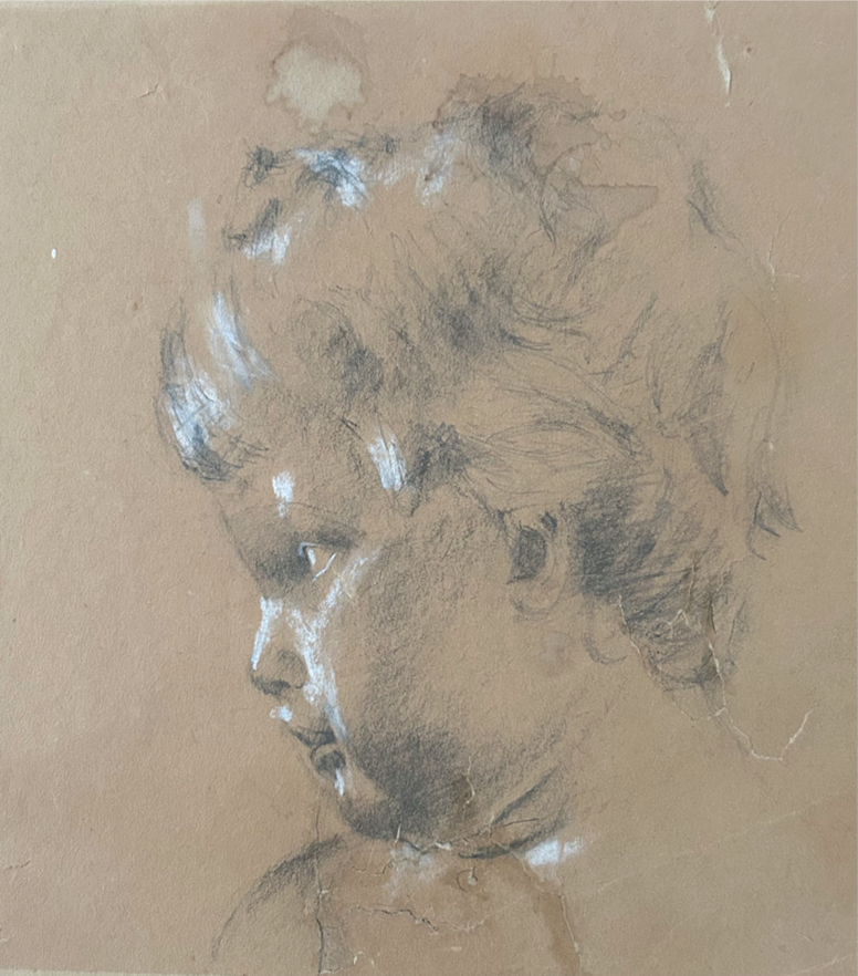 Portrait of Cherub from Plaster Cast