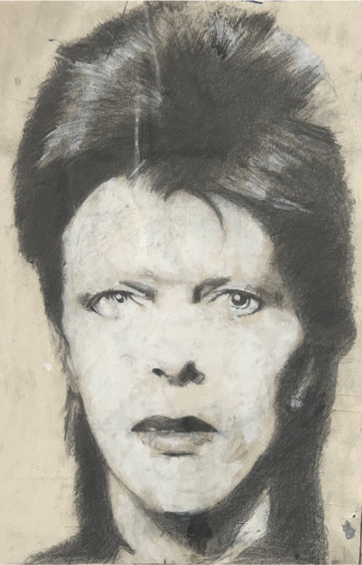Portrait of David Bowie in Graphite