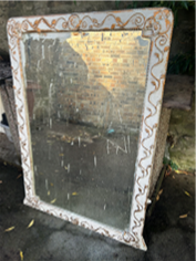 Large gold and white mirror