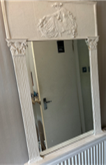 Aphrodite mini overmantle mirror