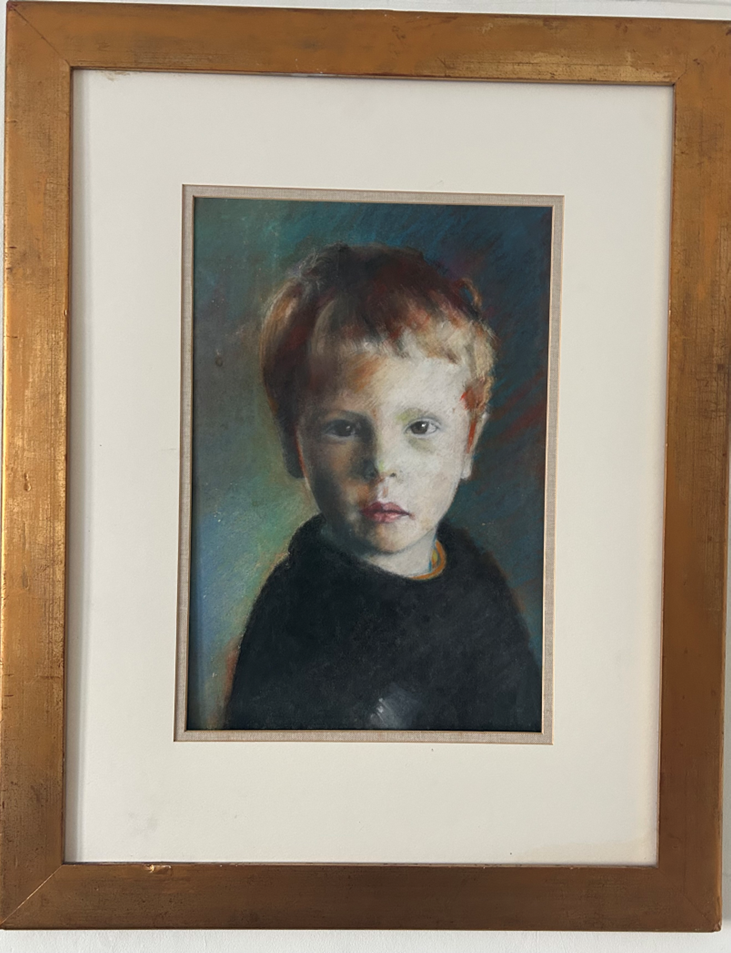 Portait of Euan Age 4 in Pastel