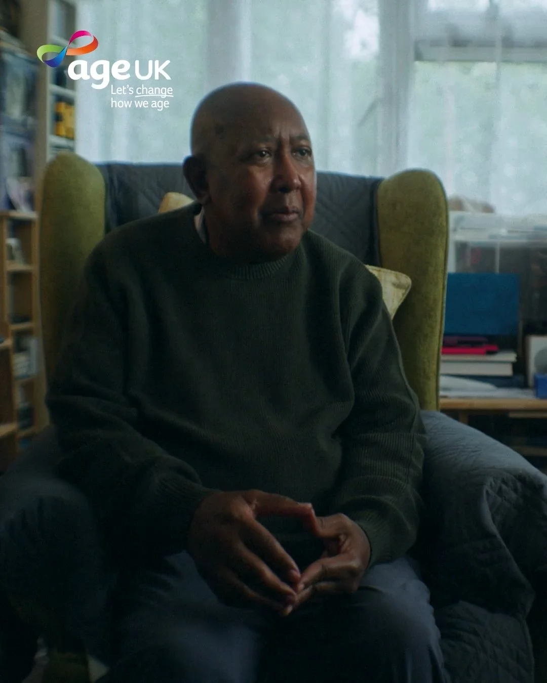 Michael during an interview, Age UK