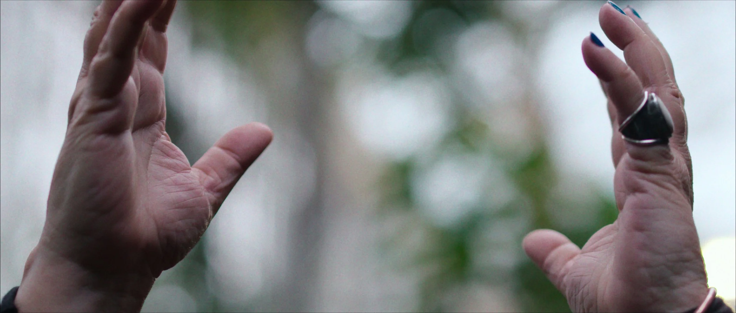 A close-up of a woman's hands 