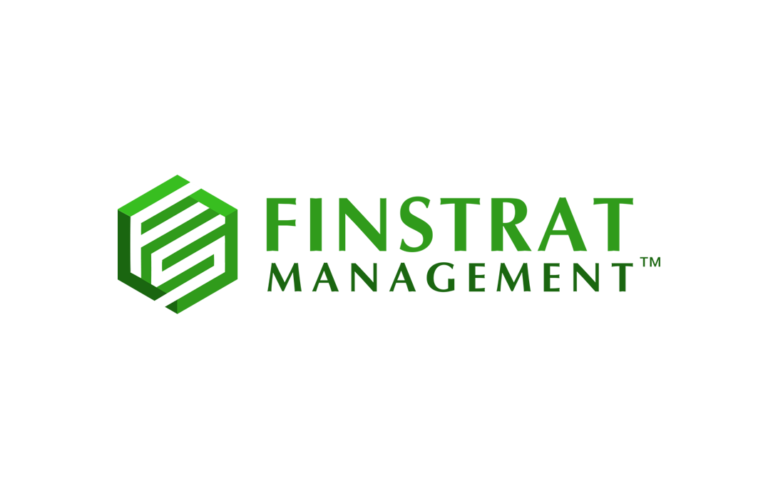 Finstra Management logo with a green hexagon and stylized letter F