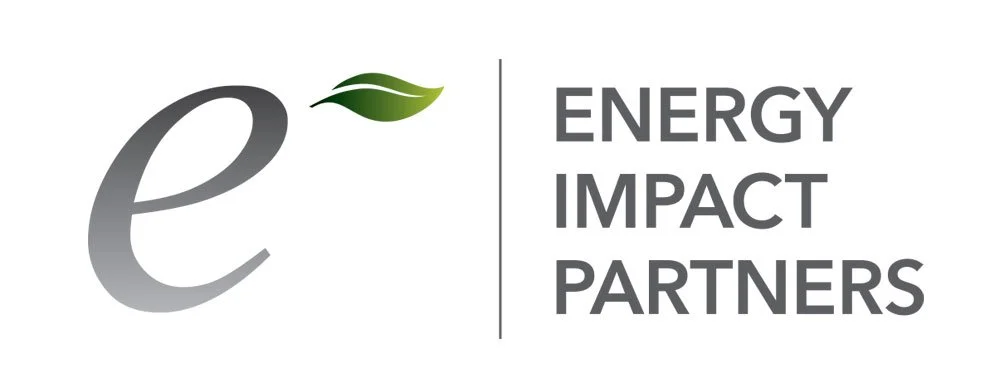 Logo with a stylized letter 'e', a green leaf above it, and the text 'Energy Impact Partners' to the right.