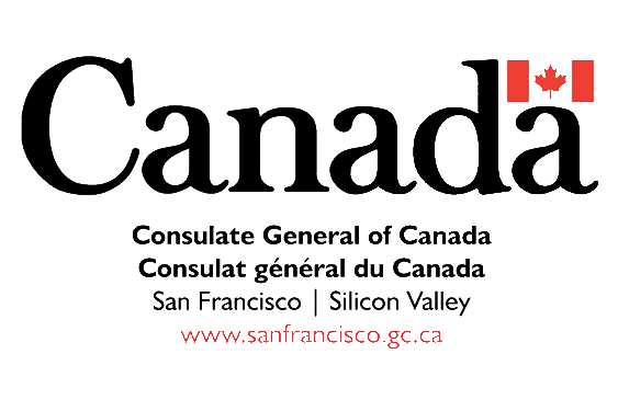 Logo of the Consulate General of Canada in San Francisco and Silicon Valley, featuring the word 'Canada' with a Canadian flag maple leaf icon and website URL www.sanfrancisco.gc.ca.