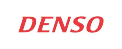 DENSO logo in red letters on a white background.