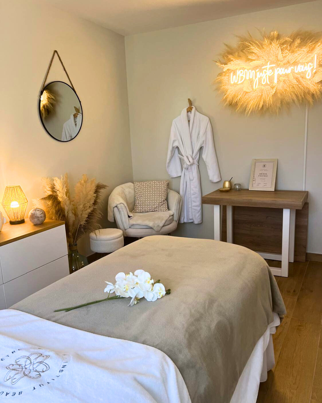Cabine de WBM Institut - Facialiste à Salon de Provence  Expérience haut de gamme - Type spa 5 étoiles