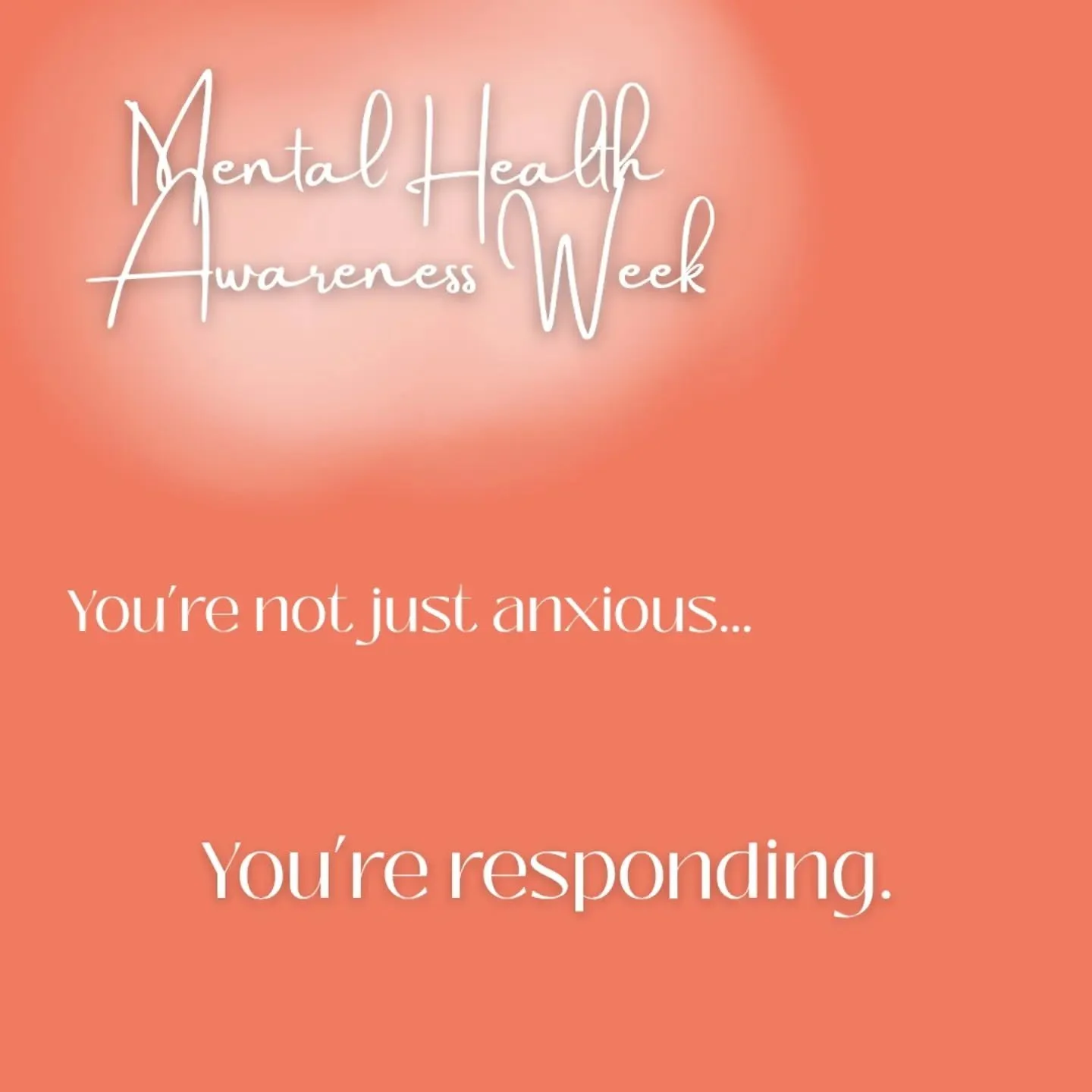 A lot of people come to therapy thinking something is wrong with them.
Often, what&rsquo;s actually happened is they&rsquo;ve learned to cope in ways that made sense at the time.
And those ways just don&rsquo;t fit anymore.

#mentalhealthawarenesswee