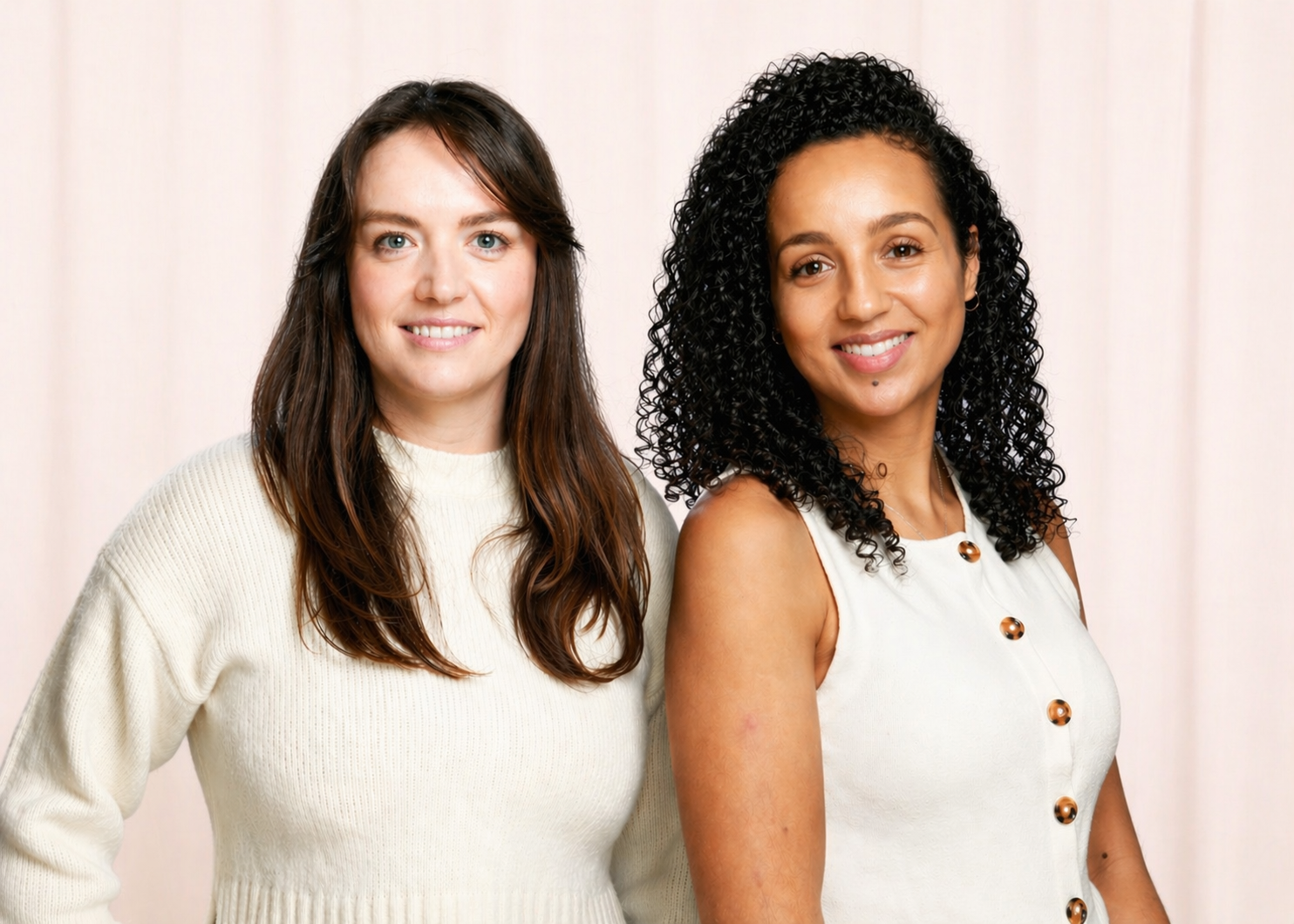Two warm friendly female therapists