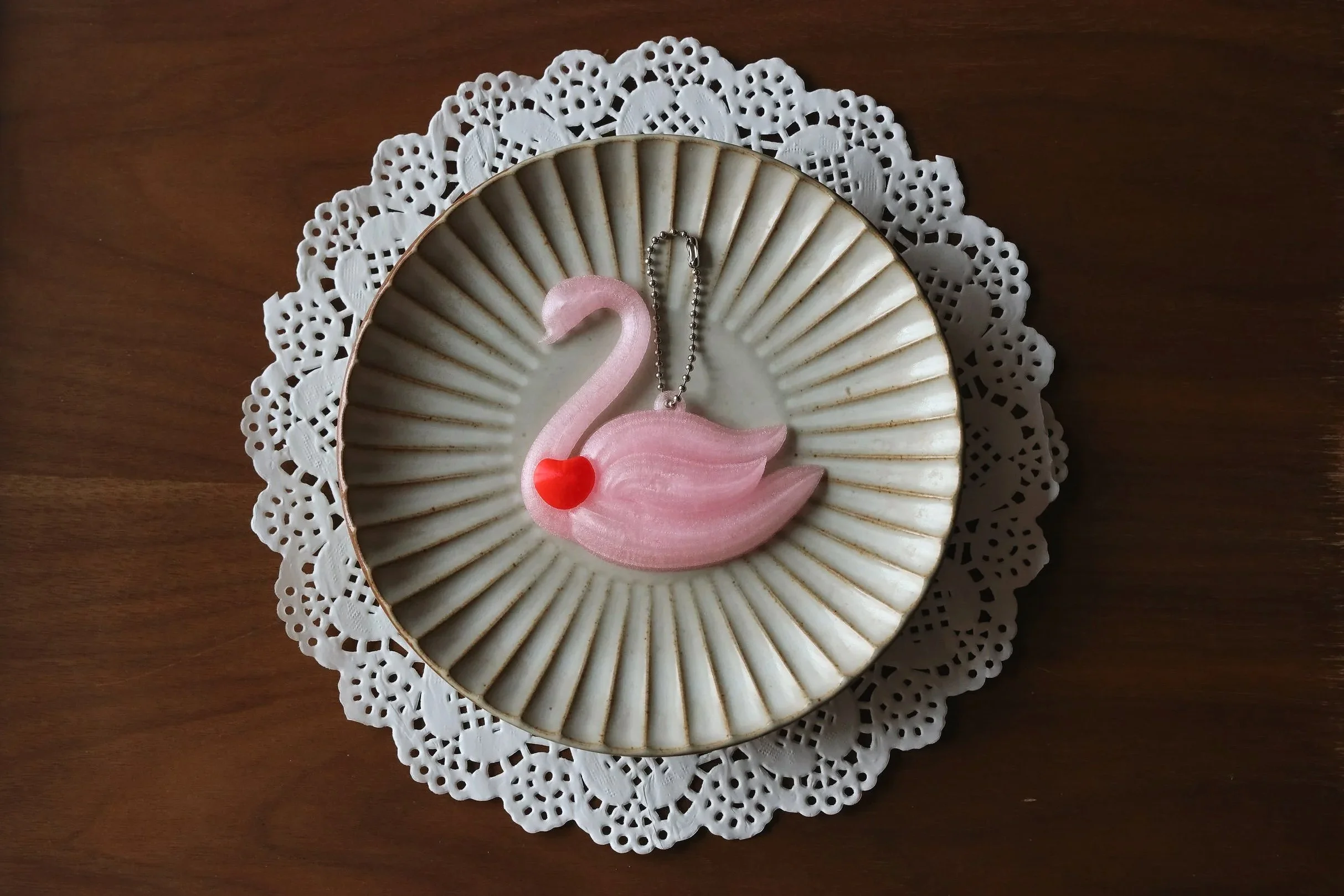 Strawberry Sugar Swan: Special Edition Mirror Charm